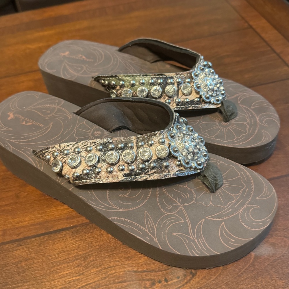 Montana West Wedge Flip Flop Sandals-11